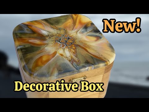 Видео: 527. НОВЫЙ декоративный ящик, техника заливки краской #акриловаяживопись #жидкоеискусство