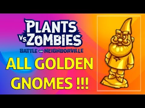 Видео: ВСЕ ЗОЛОТЫЕ ГНОМЫ в Plants vs Zombies Битва за Нейборвиль