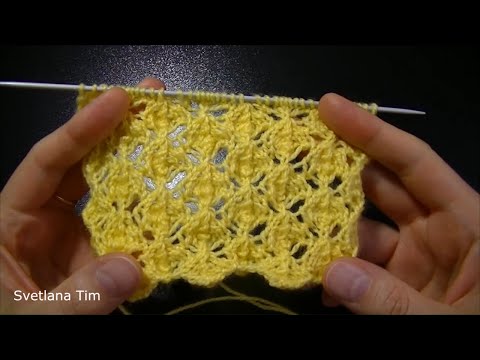 Видео: УЗОРЫ СПИЦАМИ МК. Узор Мелкий рельефный Ажур спицами + Схема для вязания № 510
