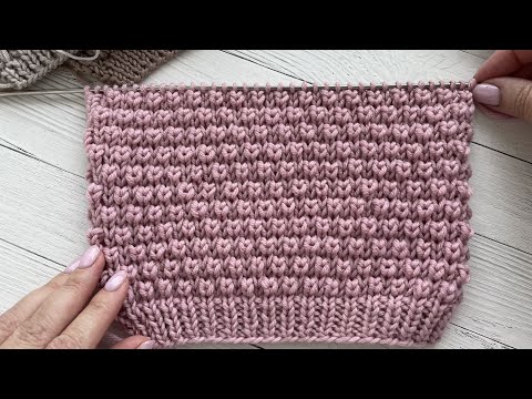 Видео: Пышный, рельефный узор спицами