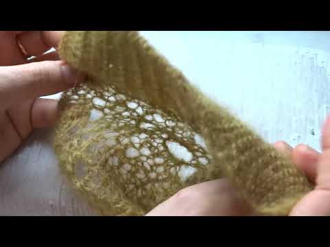 Видео: Образец тунисской сеточки из мохера