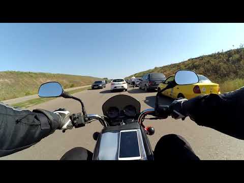 Видео: Bajaj Boxer BM150 X трасса + проселок (ведомая звезда 38 зубьев)