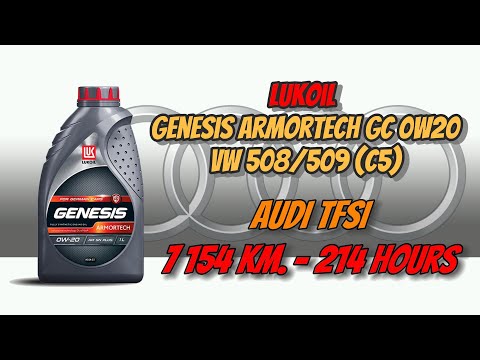 Видео: Lukoil Genesis Armortech GC 0w20 (из Audi TFSi, 7 154 км., 214 моточасов).