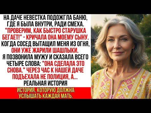 Видео: Сын с невесткой сожгли баню со мной внутри ради смеха… Но она не знала, КТО мой муж!..