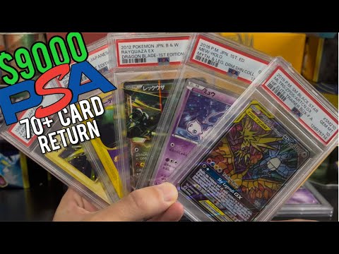 Видео: Этот возврат PSA-акции Pokemon стоимостью 9000 долларов из 70 карточек ПОЛОН десятками!