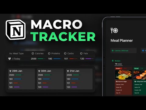 Видео: Как отслеживать макронутриенты с помощью Simple Notion — планировщика питания
