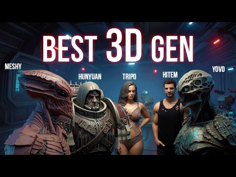 Видео: Какой 3D генератор самый лучший? Тест: Tripo3D Hunyuan3D 3.0 Yovo3D, Meshy3D Hitem3D #3d #blender
