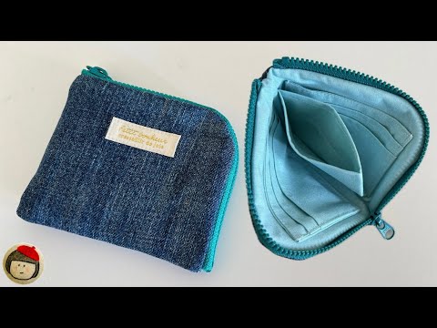 Видео: Как сделать мини-кошелек с L-образной молнией