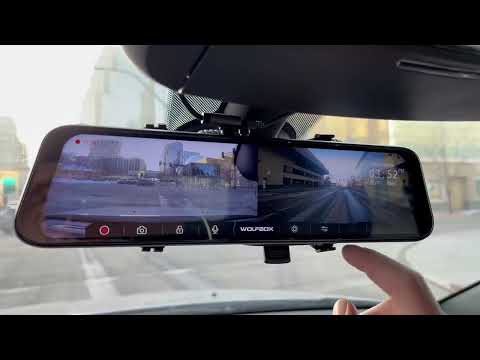 Видео: Обзор умного зеркала заднего вида WOLFBOX G840S 12 дюймов с разрешением 4K и разрешением 2160p Fu...