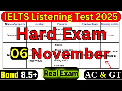 Видео: ОЧЕНЬ СЛОЖНЫЙ ЭКЗАМЕН НА 6 НОЯБРЯ 2025 ГОДА: ТЕСТ IELTS ПО АУДИРОВАНИЮ С КЛЮЧОМ К ОТВЕТАМ | ПРАКТ...