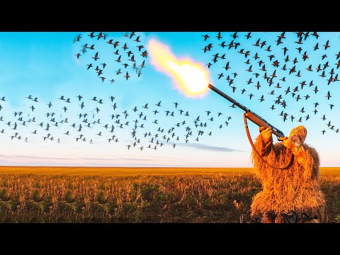 Видео: ВОТ ЭТО ВЫСТРЕЛ!!! Две с первого выпало! Тысячи уток на поле. Охота мечты.