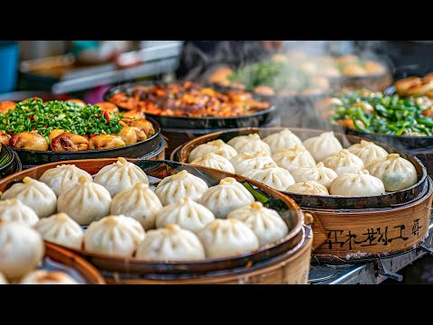 Видео: Безумно вкусно! Популярная коллекция уличной еды/Массовое производство вьетнамских булочек на пару