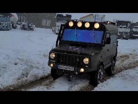 Видео: Тюнинг ЛуаЗ  Тюнинг Гелик на снегу дубасит с Прадо