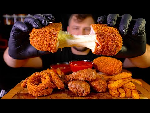 Видео: Cheese pork cutlet, by Korean street food, Fried Chicken, ASMR MUKBANG, АСМР МУКБАНГ, 먹방, 大食い, たべる