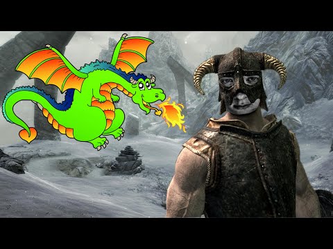 Видео: Jeens против дракоши в Skyrim Requiem 6.0.1 часть 2