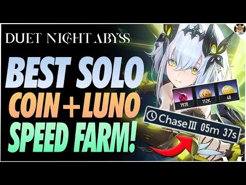 Видео: Самая быстрая соло-ферма для монет и Luno Momento в Duet Night Abyss ~РУКОВОДСТВО ПО СКОРОСТНОМУ ...