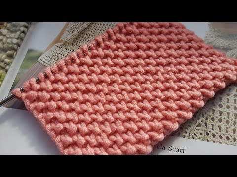 Видео: Фактурный узор спицами " Кожа дракона" 🦖 knitting pattern.