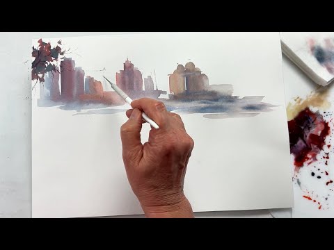 Видео: Мастер-класс «Как нарисовать облака. Городской пейзаж». Художник Лилия Бето