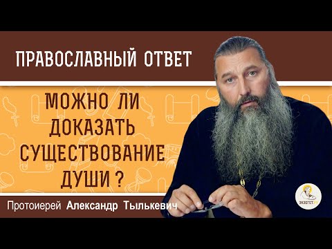 Видео: МОЖНО ЛИ ДОКАЗАТЬ СУЩЕСТВОВАНИЕ ДУШИ ?  Протоиерей Александр Тылькевич