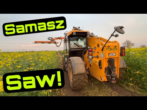 Видео: JCB 535-95 и пильный диск @SaMASZ_UK! Весёлое фермерское дело!