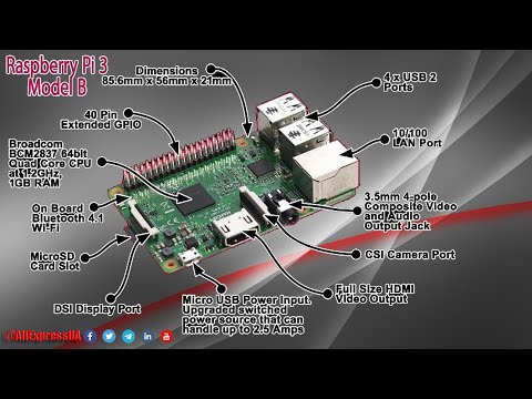 Видео: Raspberry pi 3 model b мини компьютер для умного дома