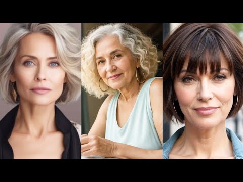 Видео: Стрижка для женщин 50+, 60+ и 70+ — женская стрижка