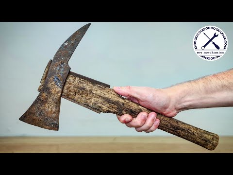 Видео: Реставрация старинного пожарного топора