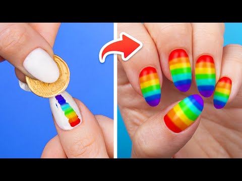 Видео: 10 лайфхаков для ногтей / Нейл-арт канцелярией