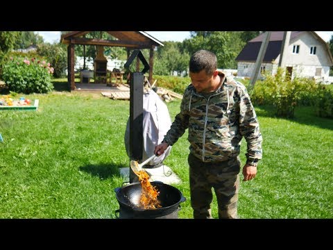 Видео: КУРИНЫЕ ЖЕЛУДКИ ПО-КОРЕЙСКИ В КАЗАНЕ НА КОСТРЕ