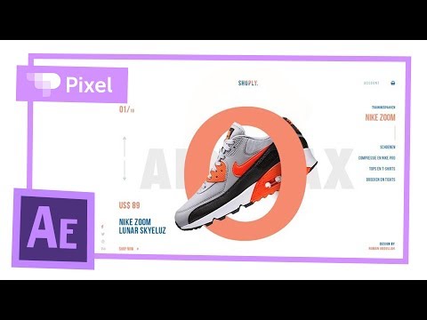 Видео: Анимация интерфейса сайта Nike в Adobe After Effects