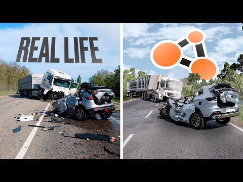 Видео: Аварии на реальных событиях в BeamNG.Drive #48