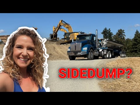 Видео: Посмотрите, как этот самосвал с боковой разгрузкой выполняет самую сложную работу!