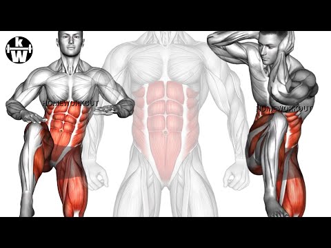 Видео: Упражнения на пресс и кардио одновременно! (Упражнение на пресс стоя)