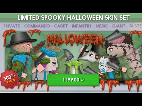 Видео: Обзор всех праздничных скинов! Clone Armies Halloween skin set