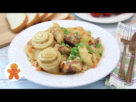 Видео: Штрудли с Капустой и Картошкой ✧ Вкусное и Сытное Мясное Блюдо