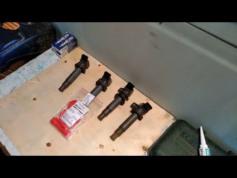 Видео: Замена наконечников катушки зажигания 1ZZ-FE, Toyota Opa