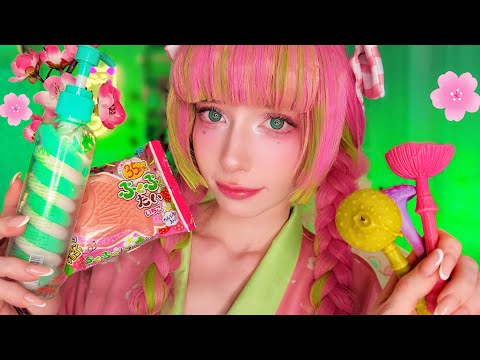 Видео: АСМР🌸 *Дыхание, шепот, сделаю массаж*🌸 Чайный уголок с Мицури🍵💖