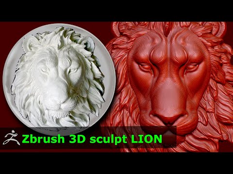 Видео: Скульптинг в Zbrush / ЛЕВ/ Создание барельефа для ЧПУ фрезеровки