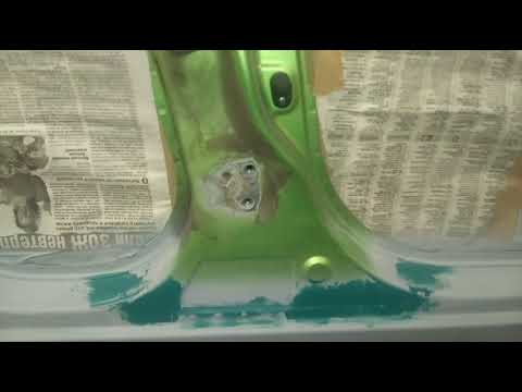 Видео: Daewoo Matiz замена порогов и задней арки.шпакля,грунт