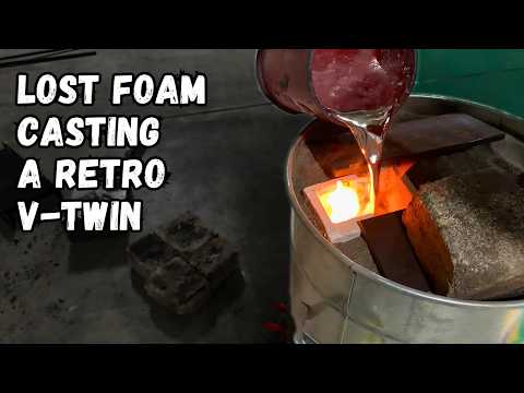 Видео: Литье и обработка ретро-двигателя V-Twin