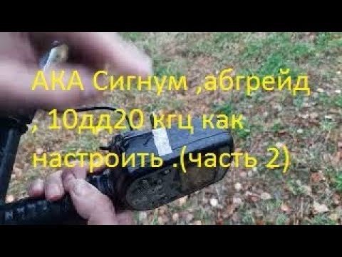 Видео: АКА Сигнум /кат.10дд20 кгц/курки,крутилки и их настройка,тест на поле .  (часть 2 )