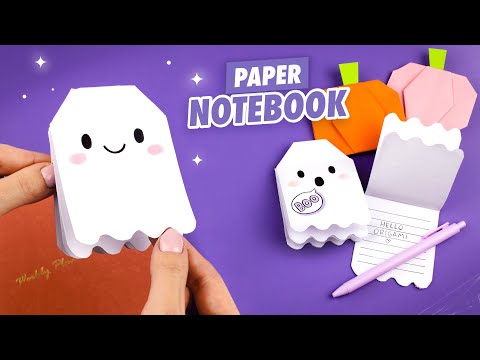 Видео: Оригами Блокнот Привидение из бумаги | Origami Paper Notebook without glue