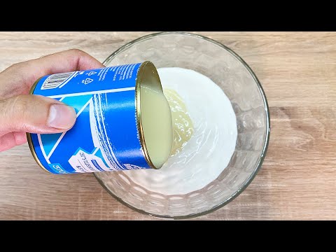 Видео: Заморозьте сгущенку и сметану. Мороженое за копейки без сливок