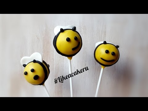 Видео: Кейк попсы (Cake Pops), делаем пчелку #likeacakeru
