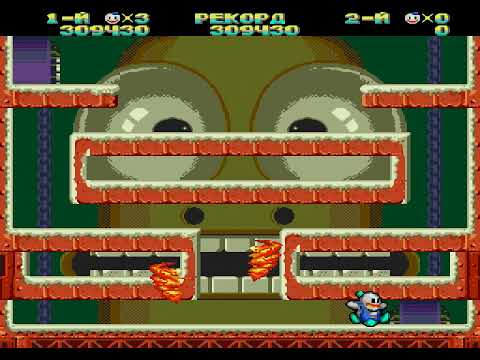 Видео: прохождение Snow Bros  (SMD)