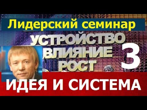 Видео: 3 идея и система, Алексей Ледяев, Лидерский семинар