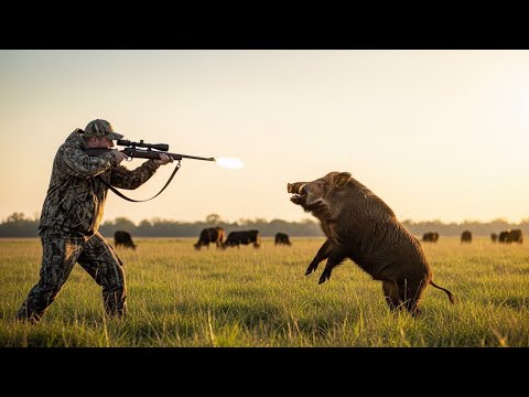 Видео: Самая масштабная охота на кабана в мире! | Экстремальный экшн и эпическое уничтожение стада