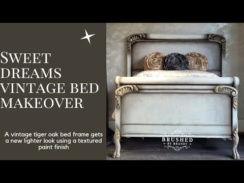 Видео: Как превратить старую дубовую кровать в сказочный оазис в спальне с помощью краски с металлически...