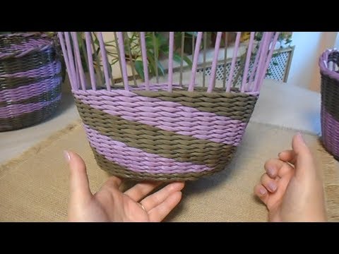 Видео: Узор "Змейка" из газетных трубочек и его варианты