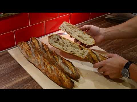 Видео: Как се правят багети с квас | How to make sourdough baguette
